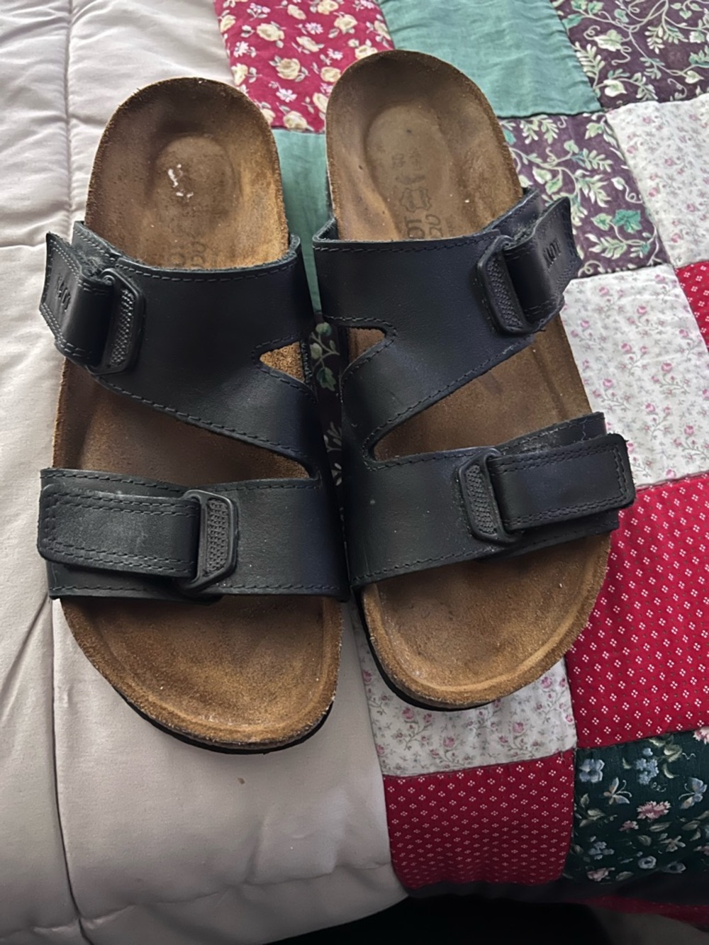 MAKE AN OFFER - NAOT Birkenstock Leather Cork Footbed Sandals Velcro Adjustable